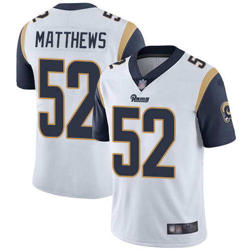 Los Angeles Rams Limited White Men Clay Matthews Road Jersey NFL Football #52 Vapor Untouchable